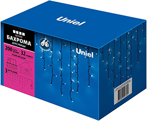 led гирлянда Uniel ULD-B3010-200/TBK White IP67 - упаковка
