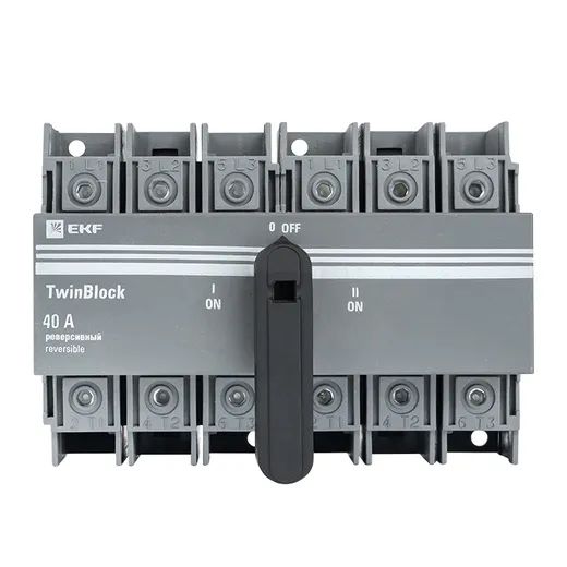 Рубильник 3Р 40А TwinBlock EKF  реверсивный