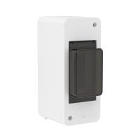 Бокс 2мод навесной белый дымчатая дверь IP40 FRAME DKC 
