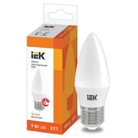 Лампа свд 220В E27 9Вт 3000К 810лм свеча C35 матовая IEK 