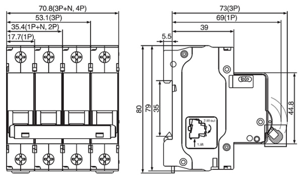 Автомат 2Р 10А C 6кА ВА-103 Schneider Electric