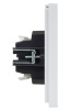 Фортепиано белый переключатель 2кл скрытая 10А IP20