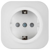 Глори белый розетка открытая 1-мест заземление шторки IP20 