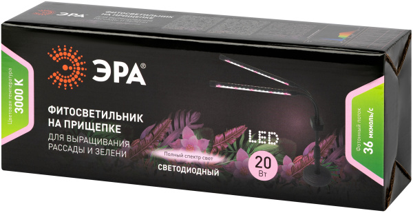 Фито светильник свд 20Вт 440мм белый IP20 ЭРА