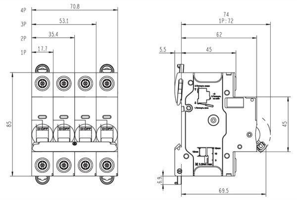 Автомат 1Р 20А C 6кА S9FN Systeme Electric Systeme9