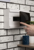 Бокс 15мод навесной белый черная прозрачная дверь IP41 SlimBox EKF